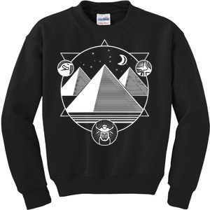 Egyptian Pyramids Emblem Kids Sweatshirt