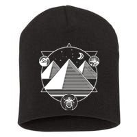 Egyptian Pyramids Emblem Short Acrylic Beanie