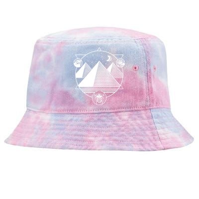 Egyptian Pyramids Emblem Tie-Dyed Bucket Hat