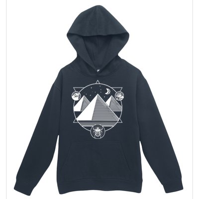 Egyptian Pyramids Emblem Urban Pullover Hoodie