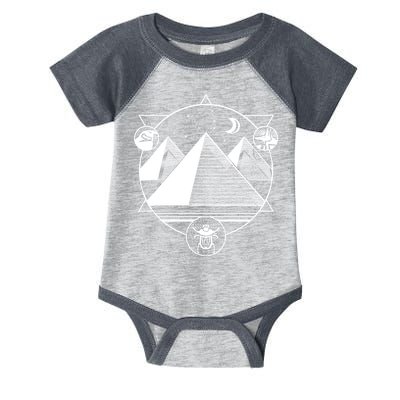 Egyptian Pyramids Emblem Infant Baby Jersey Bodysuit