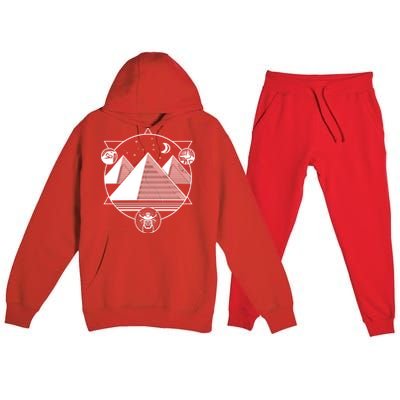 Egyptian Pyramids Emblem Premium Hooded Sweatsuit Set