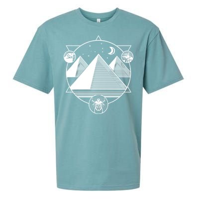 Egyptian Pyramids Emblem Sueded Cloud Jersey T-Shirt