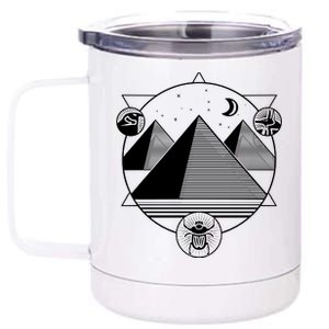 Egyptian Pyramids Emblem 12 oz Stainless Steel Tumbler Cup