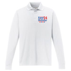 Earp Holliday 2024 Political Parody Performance Long Sleeve Polo