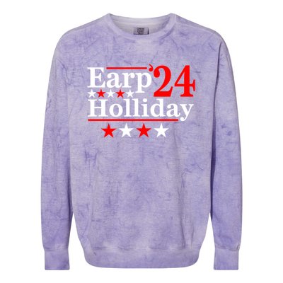 Earp Holliday 2024 Political Parody Colorblast Crewneck Sweatshirt