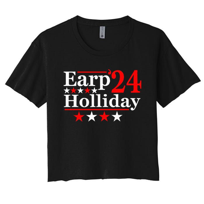 Earp Holliday 2024 Political Parody Women's Crop Top Tee