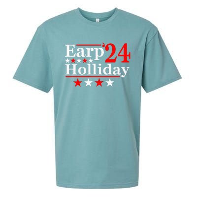 Earp Holliday 2024 Political Parody Sueded Cloud Jersey T-Shirt