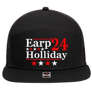 Earp Holliday 2024 Political Parody 7 Panel Mesh Trucker Snapback Hat