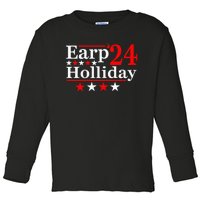 Earp Holliday 2024 Political Parody Toddler Long Sleeve Shirt