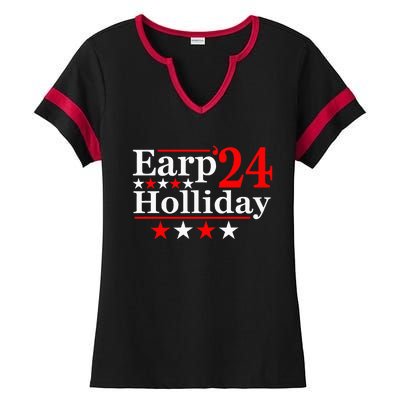 Earp Holliday 2024 Political Parody Ladies Halftime Notch Neck Tee