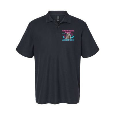 Everything Hurts And I’M Tired Funny Raccoon Meme Gym Cover Polo