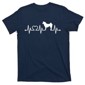 ECG Heartbeat Akita Inu Ken Pulse Japanese Dog Owner T-Shirt