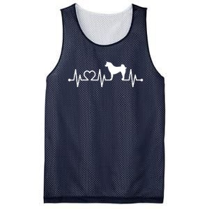 ECG Heartbeat Akita Inu Ken Pulse Japanese Dog Owner Mesh Reversible Basketball Jersey Tank