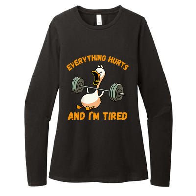 Everything Hurts And IM Tired Duck Womens CVC Long Sleeve Shirt