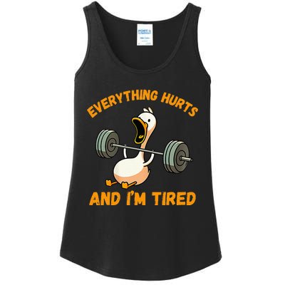 Everything Hurts And IM Tired Duck Ladies Essential Tank