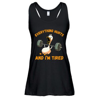 Everything Hurts And IM Tired Duck Ladies Essential Flowy Tank