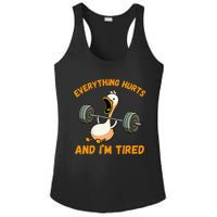 Everything Hurts And IM Tired Duck Ladies PosiCharge Competitor Racerback Tank