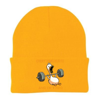 Everything Hurts And Im Tired Duck Knit Cap Winter Beanie