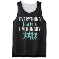 Everything Hurts And Im Hungry Funny Marathon Running Mesh Reversible Basketball Jersey Tank