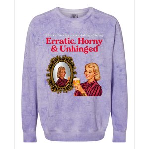 Erratic Horny And Unhinged Colorblast Crewneck Sweatshirt