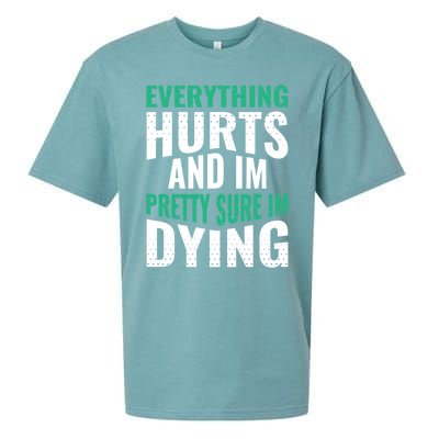 Everything Hurts And Sure I'm Dying Fitness Workout Gym Sueded Cloud Jersey T-Shirt