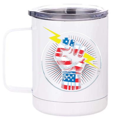 Electrician Hero American Flag Electrical Worker For 12 oz Stainless Steel Tumbler Cup