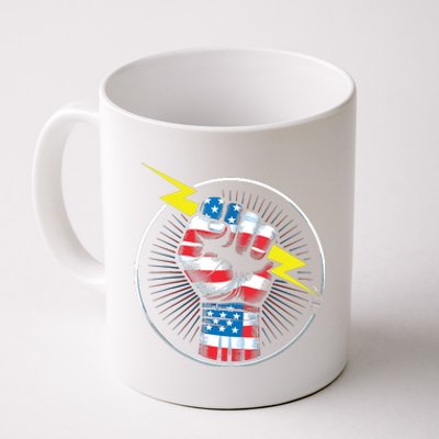 Electrician Hero American Flag Electrical Worker For Coffee Mug