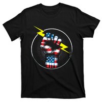 Electrician Hero American Flag Electrical Worker T-Shirt