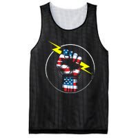 Electrician Hero American Flag Electrical Worker Mesh Reversible Basketball Jersey Tank