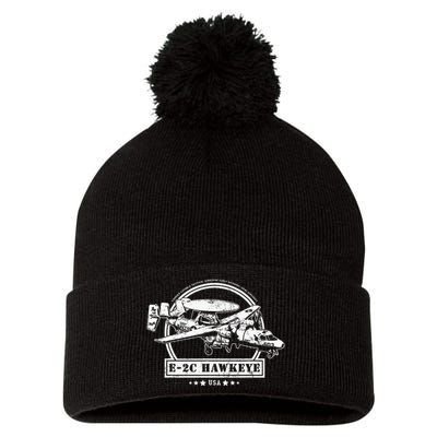 E2 Hawkeye Aircraft Pom Pom 12in Knit Beanie