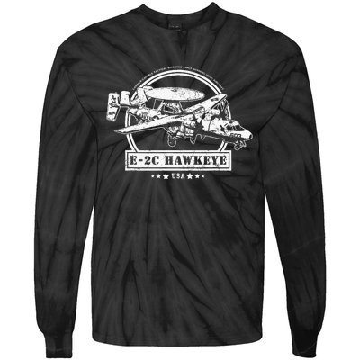 E2 Hawkeye Aircraft Tie-Dye Long Sleeve Shirt