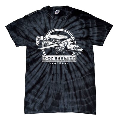 E2 Hawkeye Aircraft Tie-Dye T-Shirt