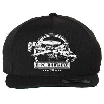 E2 Hawkeye Aircraft Wool Snapback Cap