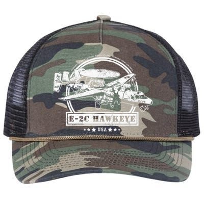 E2 Hawkeye Aircraft Retro Rope Trucker Hat Cap