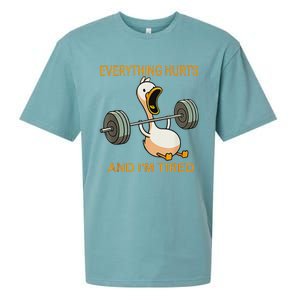 Everything Hurts And IM Tired Duck Tank Top Sueded Cloud Jersey T-Shirt