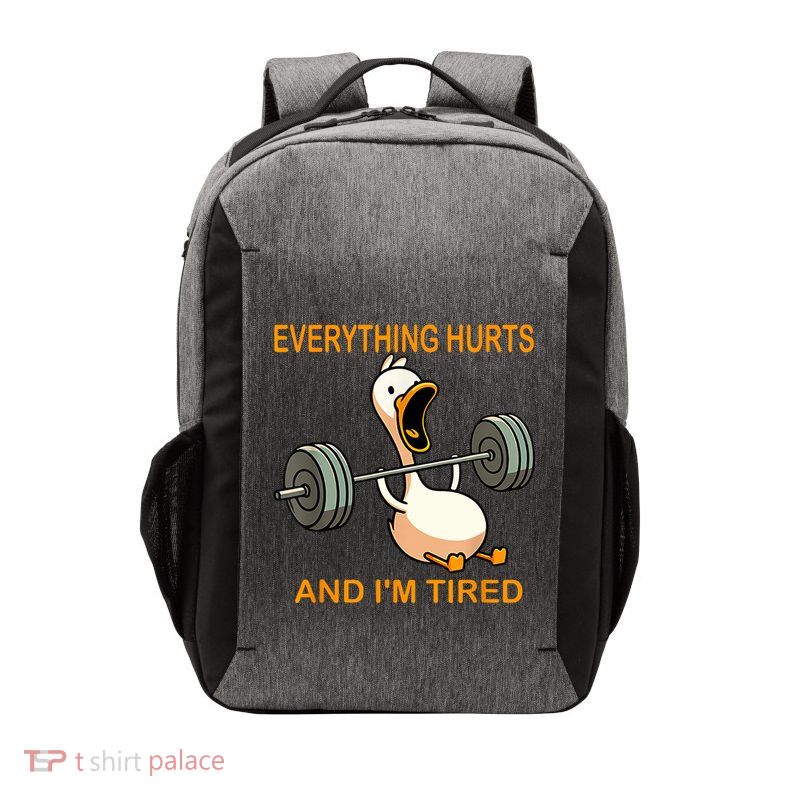 Everything Hurts And IM Tired Duck Vector Backpack