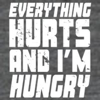 Everything Hurts And Im Hungry Funny Premium T-Shirt