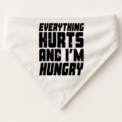 Everything Hurts And Im Hungry Funny USA-Made Doggie Bandana