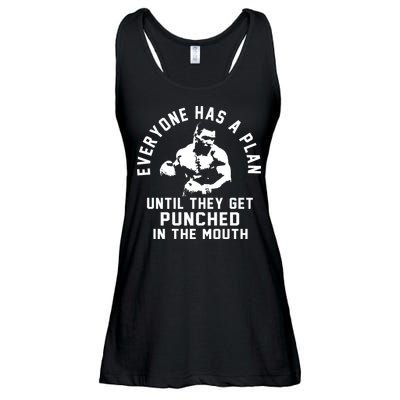 Everyone Has A Plan Until They Get Punched In The Mouth Ladies Essential Flowy Tank