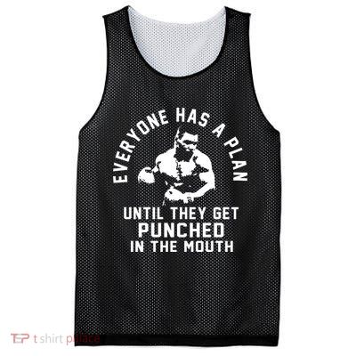 Everyone Has A Plan Until They Get Punched In The Mouth Mesh Reversible Basketball Jersey Tank