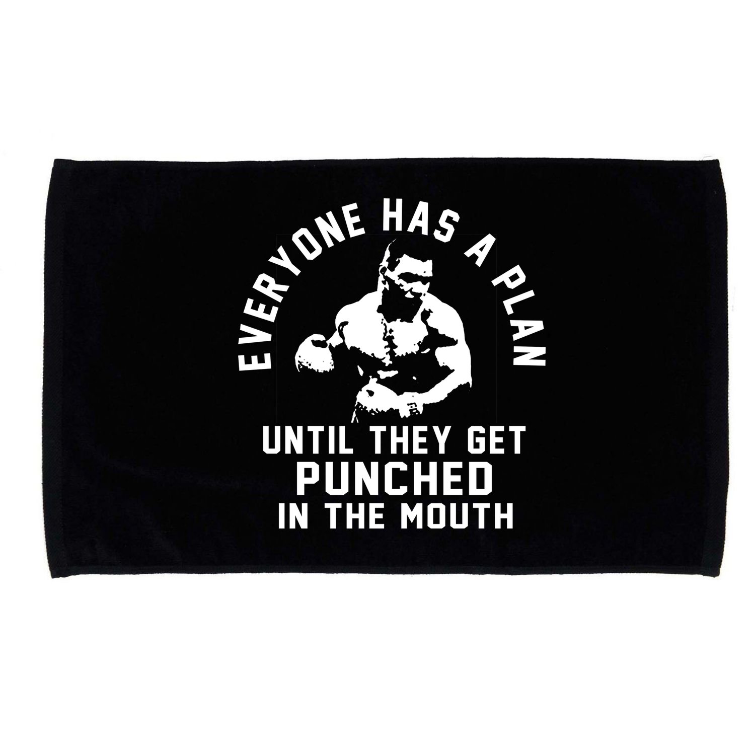 Everyone Has A Plan Until They Get Punched In The Mouth Microfiber Hand Towel