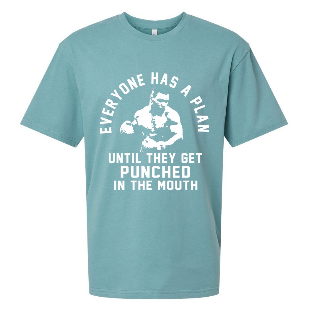 Everyone Has A Plan Until They Get Punched In The Mouth Sueded Cloud Jersey T-Shirt