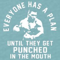 Everyone Has A Plan Until They Get Punched In The Mouth Sueded Cloud Jersey T-Shirt
