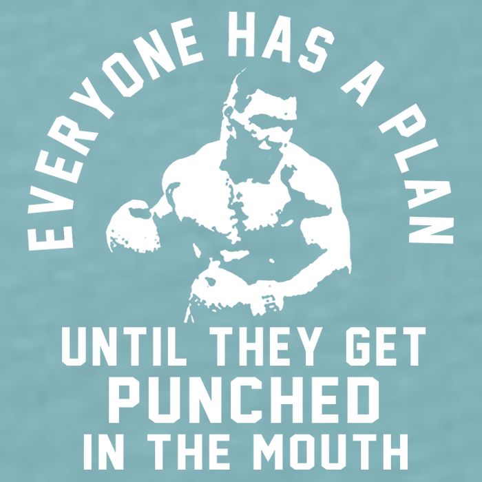 Everyone Has A Plan Until They Get Punched In The Mouth Sueded Cloud Jersey T-Shirt