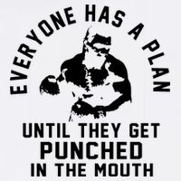 Everyone Has A Plan Until They Get Punched In The Mouth Garment-Dyed Sweatshirt