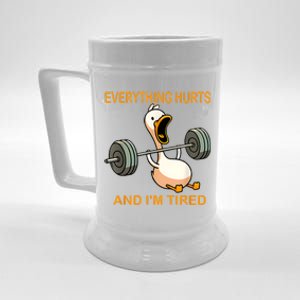 Everything Hurts And IM Tired Duck Beer Stein