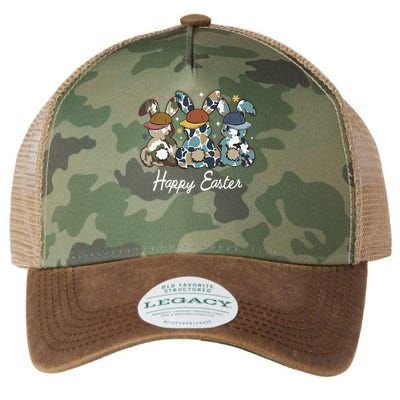 Egg Hunter Bunny Camo Hunter Bunny Happy Easter Legacy Tie Dye Trucker Hat