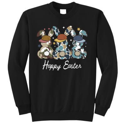 Egg Hunter Bunny Camo Hunter Bunny Happy Easter Sweatshirt