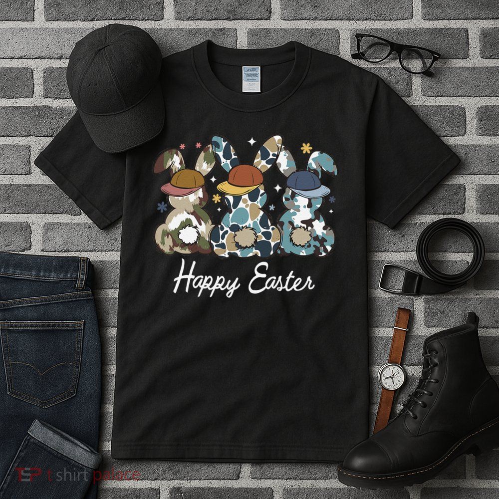 Egg Hunter Bunny Camo Hunter Bunny Happy Easter Tall T-Shirt
